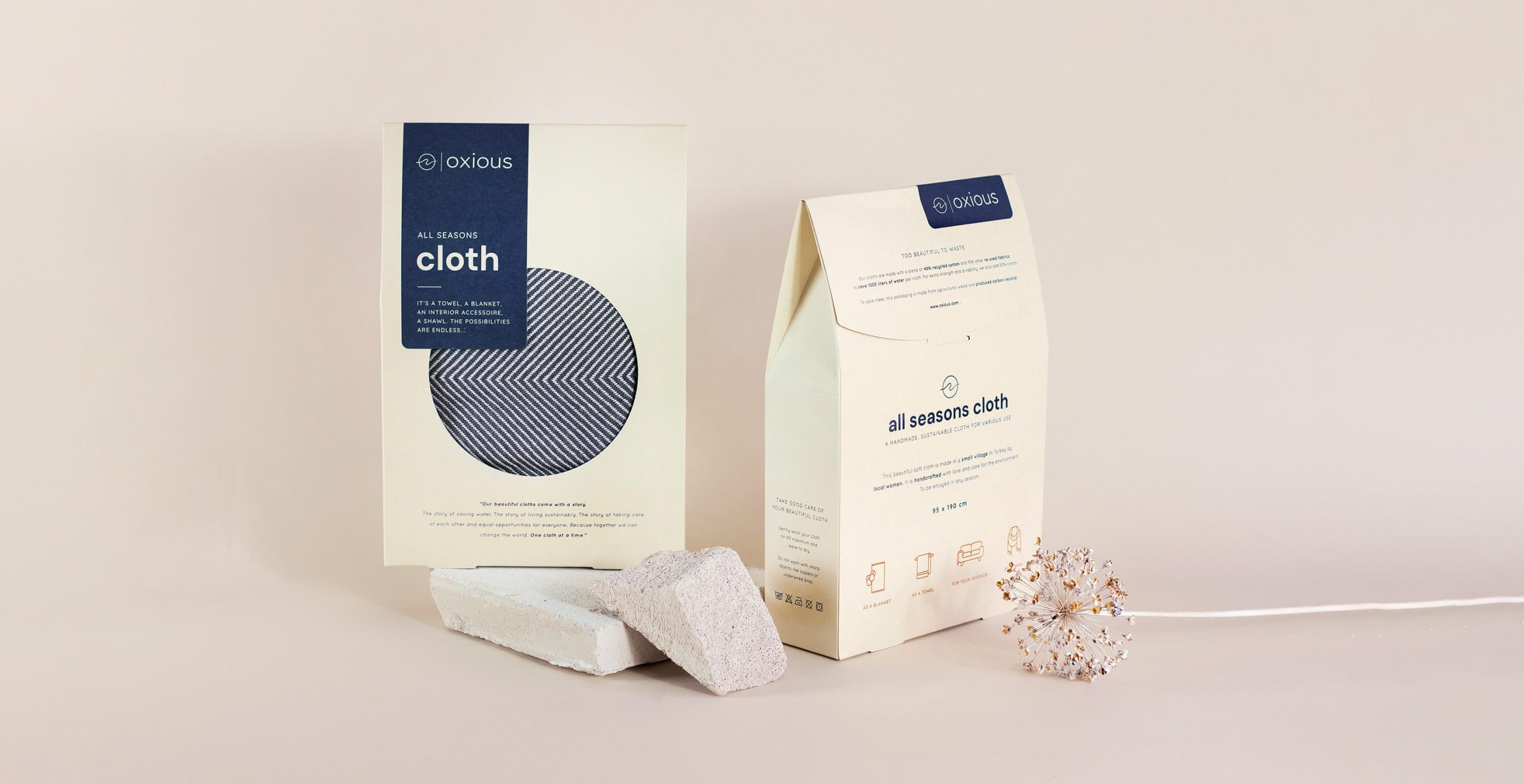 Packaging Rebels mocht een duurzame verpakking ontwerpen voor de hammamdoeken van Oxious